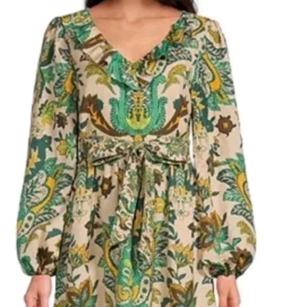 A loves A Maxi Paisley Printed Linen Blend dress Size Small - Picture 2 of 11